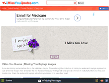 Tablet Screenshot of imissyouquotes.com